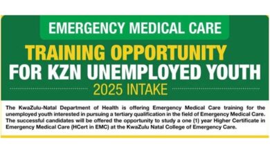 Emergency Medical Care Training Vacancies for unemployed Youth