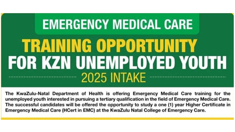 Emergency Medical Care Training Vacancies for unemployed Youth 1 Emergency Medical Care Training Vacancies for unemployed Youth
