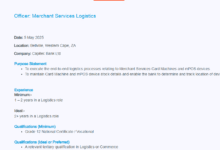 Merchant Services Logistics Officer position at Capitec 31 Merchant Services Logistics Officer position at Capitec