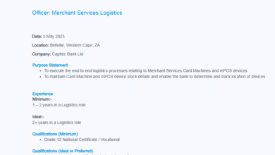 Merchant Services Logistics Officer position at Capitec